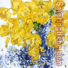 Yellow Flower painting - Bobbie Burgers Yellow Flower art painting